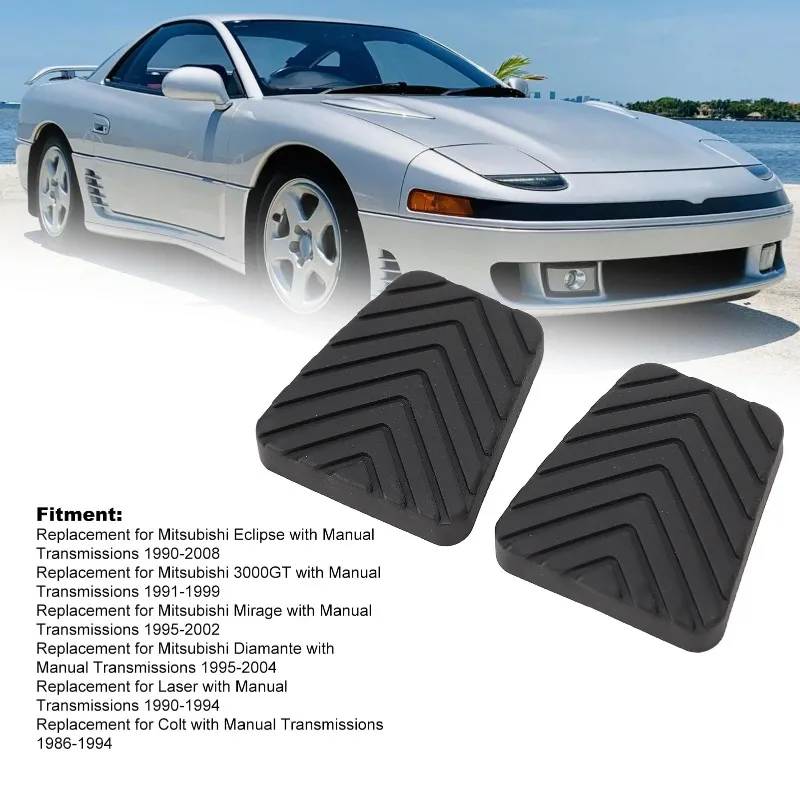 2pcs Car Clutch Brake Pedals Accelerator Pedal Rubber Pad Cover 32825-36000 For Kia Rio Sorento