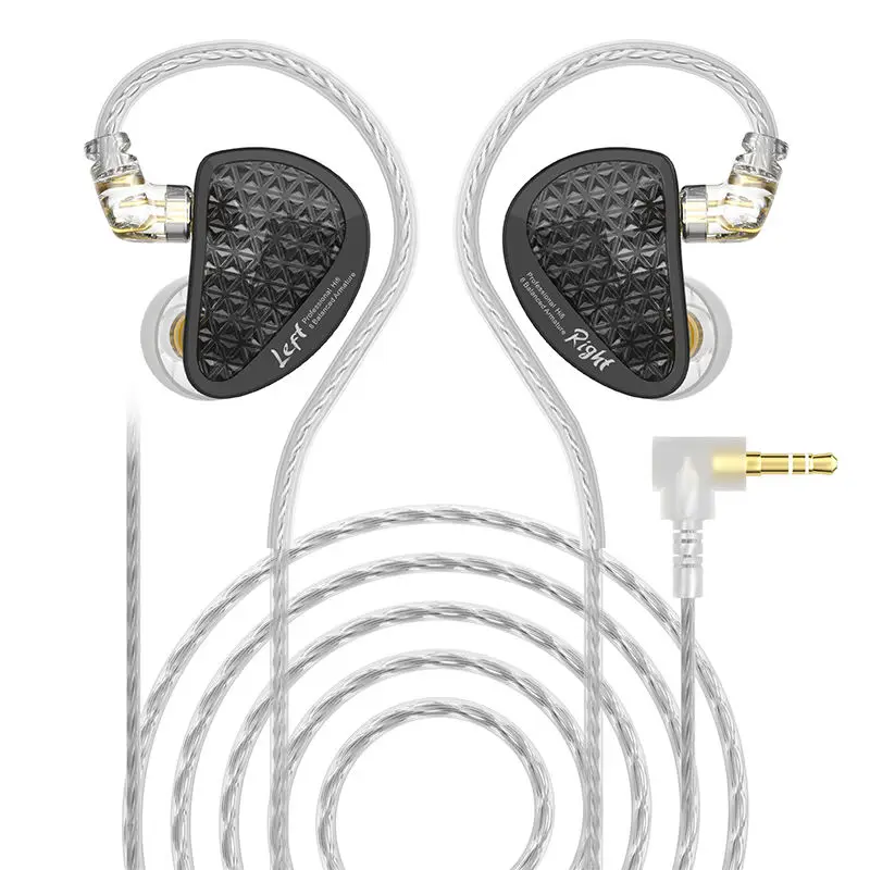 KZ AS16 Pro 16BA Balanced Armature Drivers Earphones HiFi Bass in Ear Monitor Earphones with Detachable 0.75mm 2 pin Cable