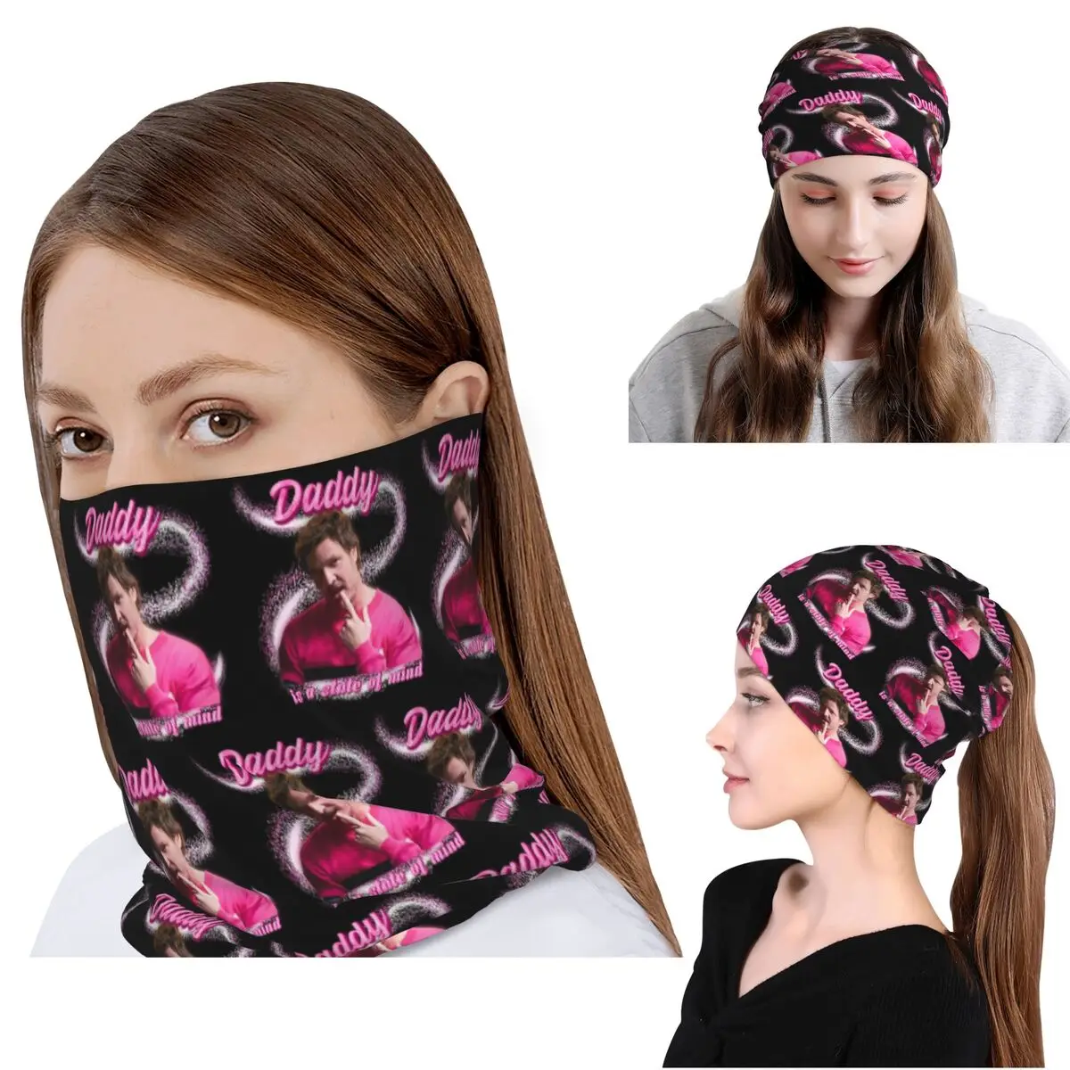 

Pedro Pascal Sacred Heart Bandana Neck Cover Face Scarf Warm Balaclava Beanies Hat Unisex Adult Winter
