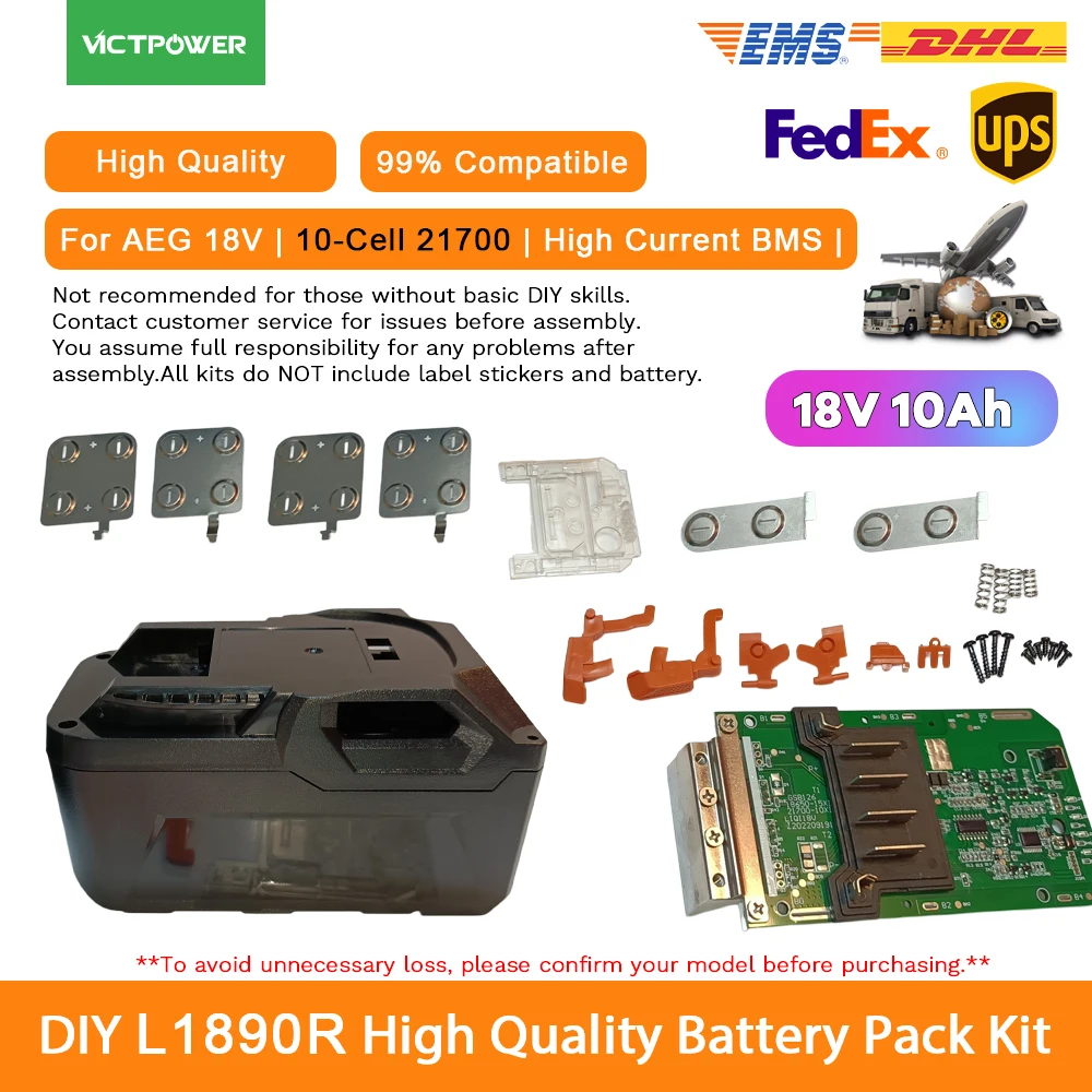 Hot Battery Case BMS PCB Board Charging Protection Circuit Board Shell Box For AEG RidGid 18/20V L1215 Battery Cover Accessories