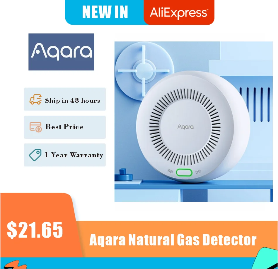 Aqara-Detector inteligente de Gas Natural Zigbee, alarma de fugas de Gas, conexión inteligente, seguridad para el hogar, para Xiaomi mi home Homekit