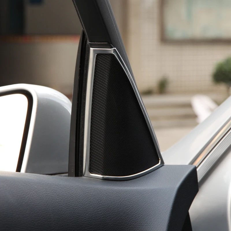 

For Mercedes Benz C Class W204 2010-2014 ABS Silver Car Door Audio Speaker Decoration Frame Trim Cover Interior Car Accessories