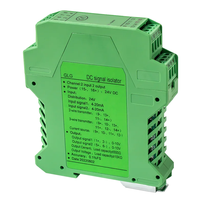 

4-20mA to 0-10V DC24V Signal Converter DIN Rail 0-10mA 0-20mA to 0-10V 0-5V 1-5V Analog Signal Isolator 1 In 1 Out 1 In 2 Out