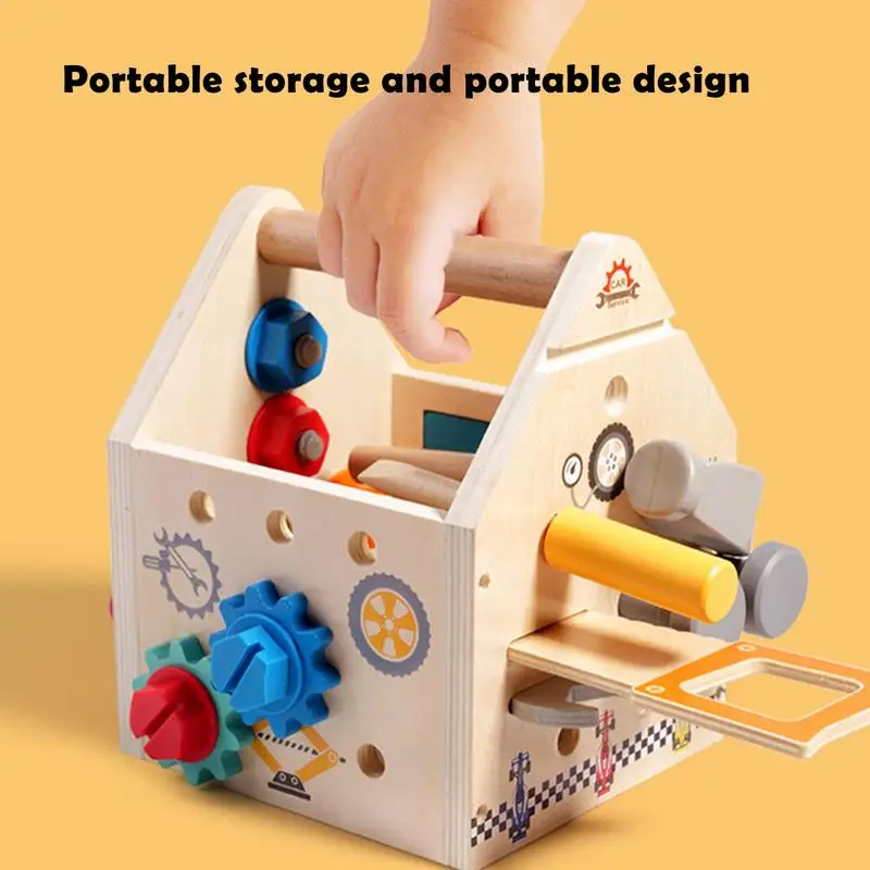 Kids Toolbox Set Wooden Montessori STEM Learning Educational Construction Toys Learning Educational Development Tools