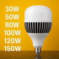 High Power 30W/50W/80W/100W/120W/150W E27 LED Bulb 220V 6500K Energy Saving Lamp for Home Garage Warehouse Office Lighting Use