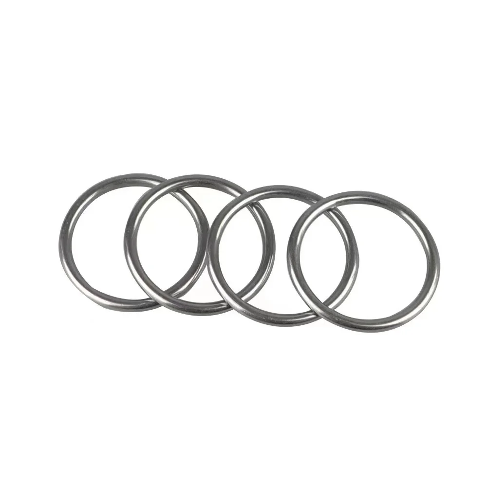 5-10Pcs 316 Stainless Steel Seamless O Rings Buckle Pet Collar Clasp Backpack Strap Hanging Bed Connection Anti-rust Ring