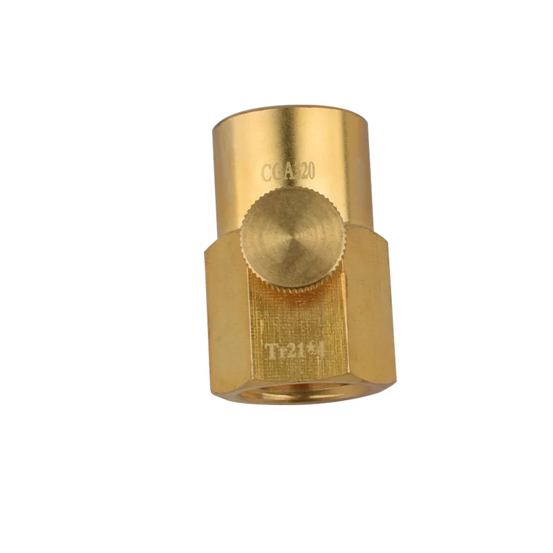 Brass CO2 Refill Adapter TR21x4 to CGA320 or W21.8 DIN477 Cylinder Filling Connector, Choose Version for USA/CA or EU/JP/AU