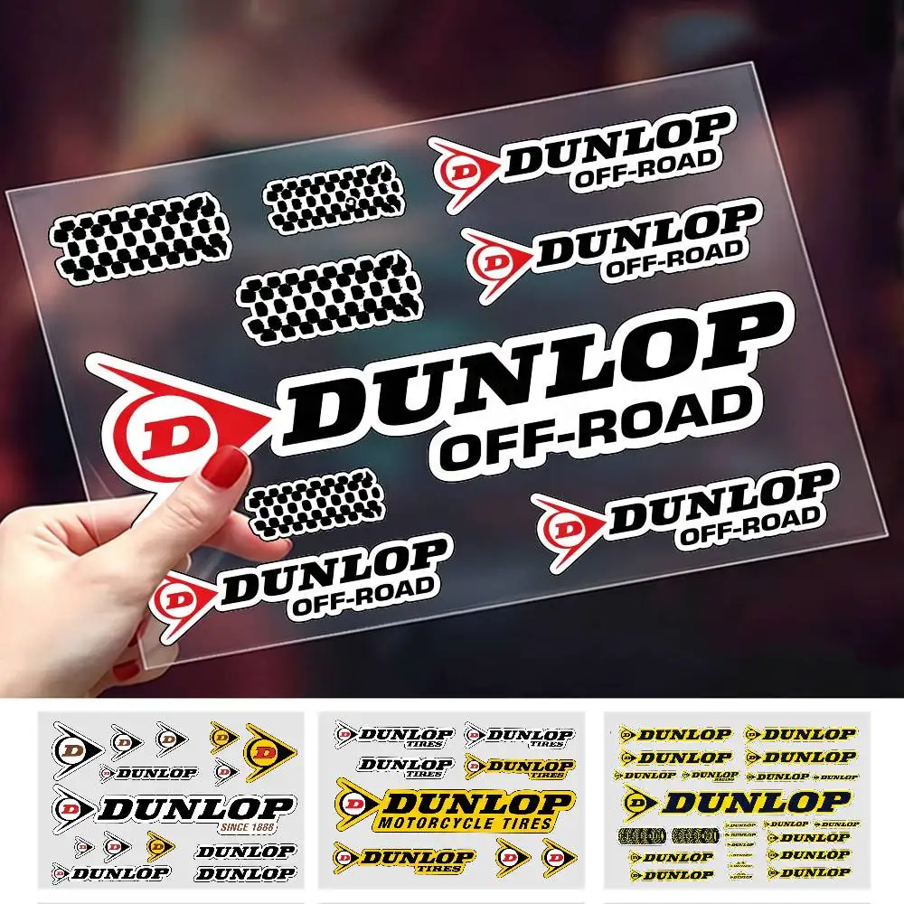 FOR DUNLOP Fashion Universal Scratch Resist Reflective Waterproof Stickers For Auto Motorcycle Helmet Mug Refrigerator