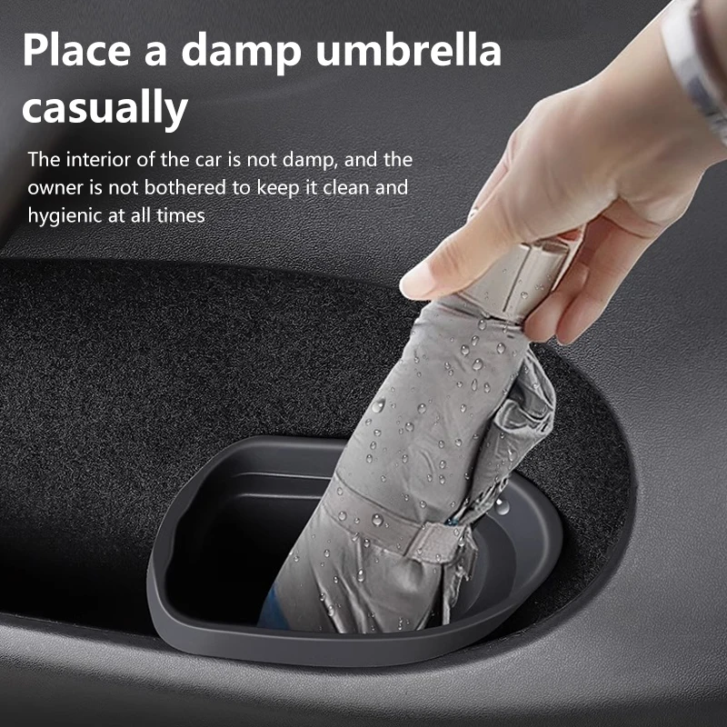 For Tesla Model 3 Y 2025 Car Door Trash Can Eco-Friendly Silicone Door Storage Box Waterproof Garbage Can 2024 Car Accessories