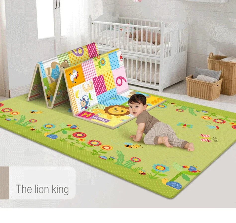 Foldable Baby Play Mat Kids Carpet Mat for Children Carpet for Children's Room Baby Activity Surface Activity Educational Toys