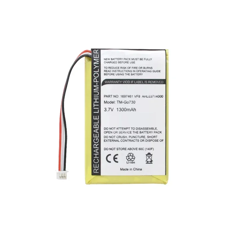 Bateria 1300 mAh do TOMTOM Go 530 Live, 630 630T 720 730 730T VF8 HS009L 004872   GPS G930 G930T A8 DVR MP3 MP4 MP5 Baterie do e-booków