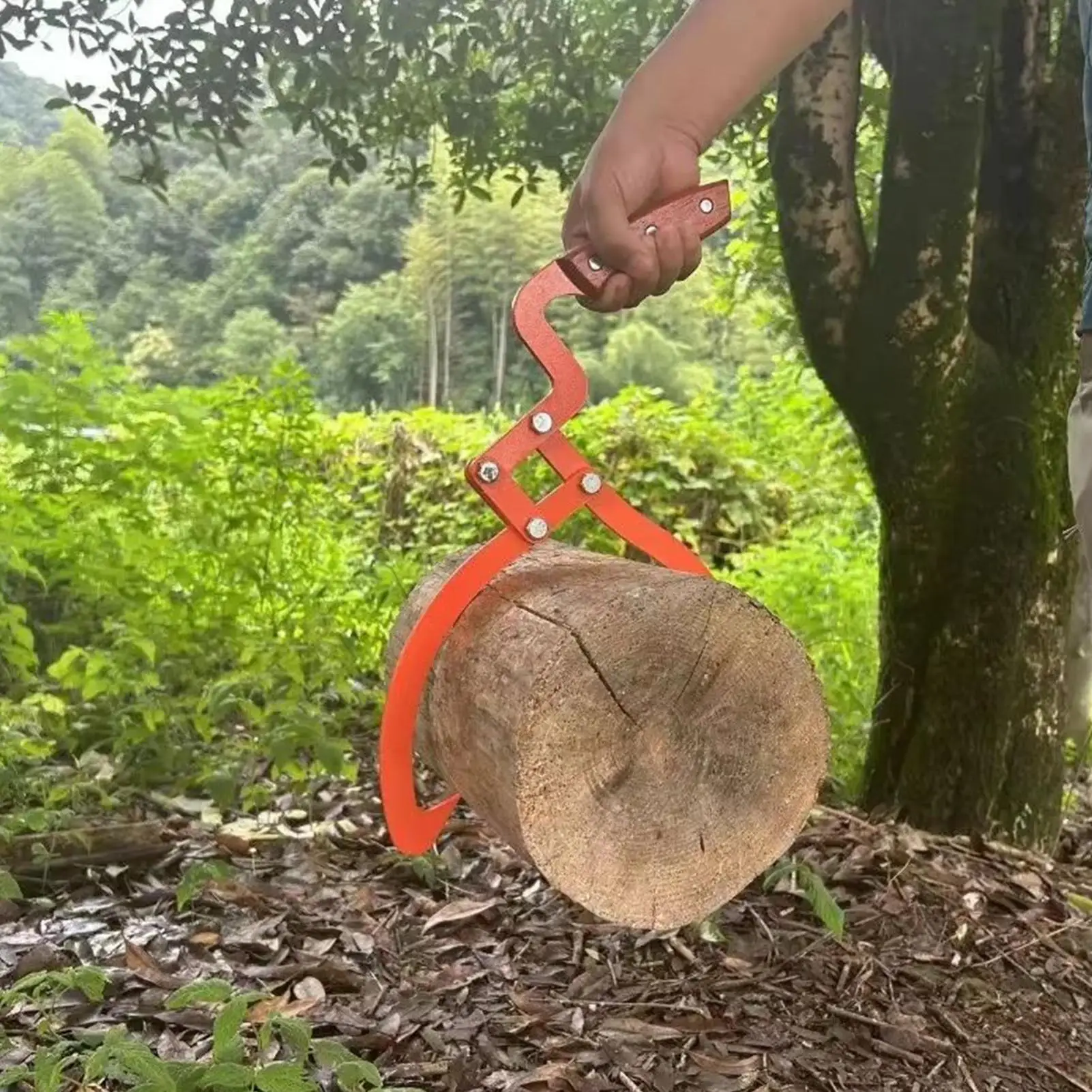 ที่คีบไม้ซุงแบบหนัก ทนทาน ไม่ลื่น ทำจากโลหะ สำหรับจับไม้ซุง ใช้กับเตาผิง ไม้ฟืน แคมป์ปิ้ง ใช้ยก ลาก หรือจัดการกับไม้
