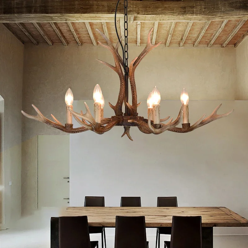 

Modern Antlers Chandelier Lighting for Living Room Nordic Loft Bedroom Chandeliers LED E14 Lights Lamp Home Light Fixture