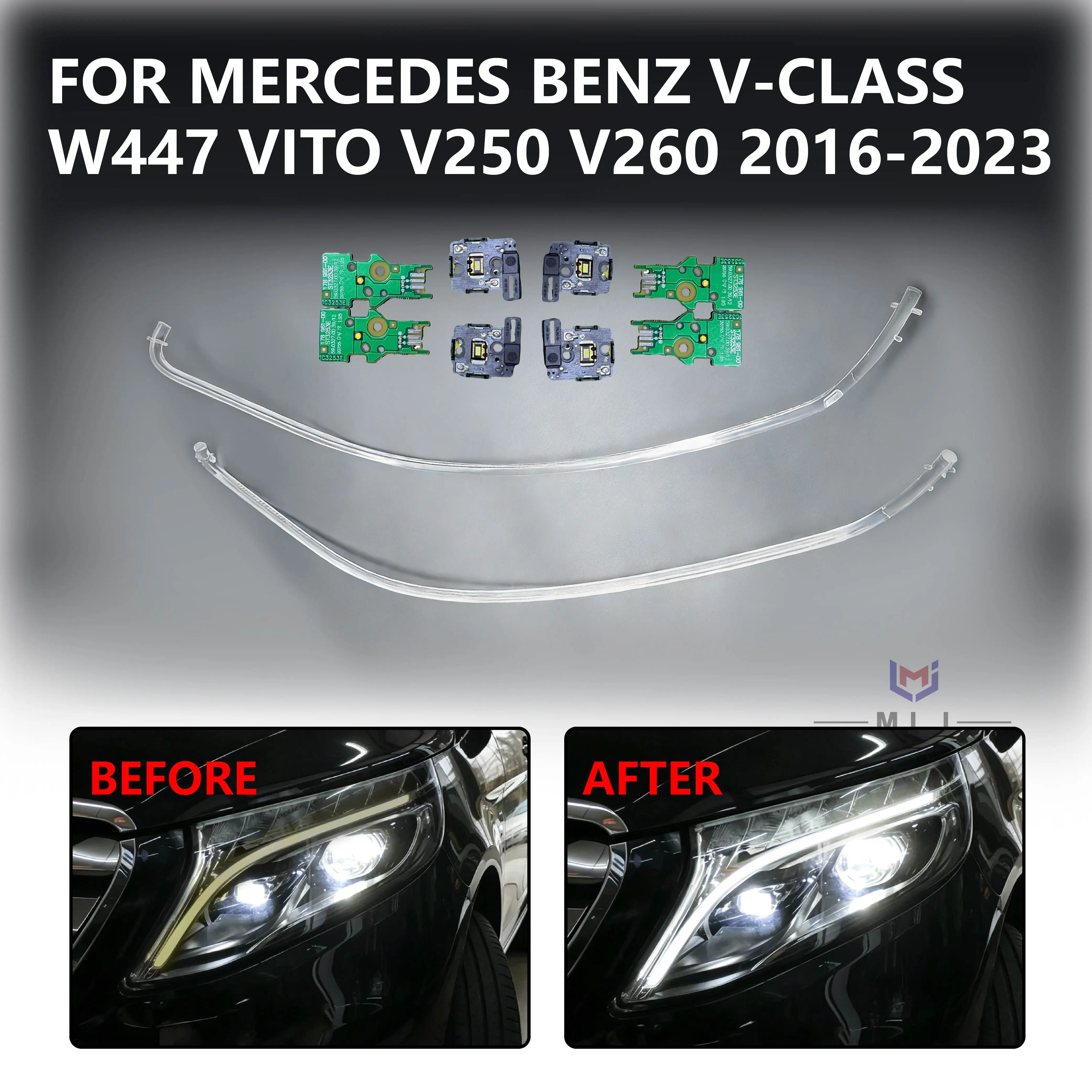 tube-de-guidage-lumineux-pour-mercedes-benz-classe-v-vito-w447-v250-v260-2016-2023-plaque-led-drl-a-puce-blanche-barre-angel-eye