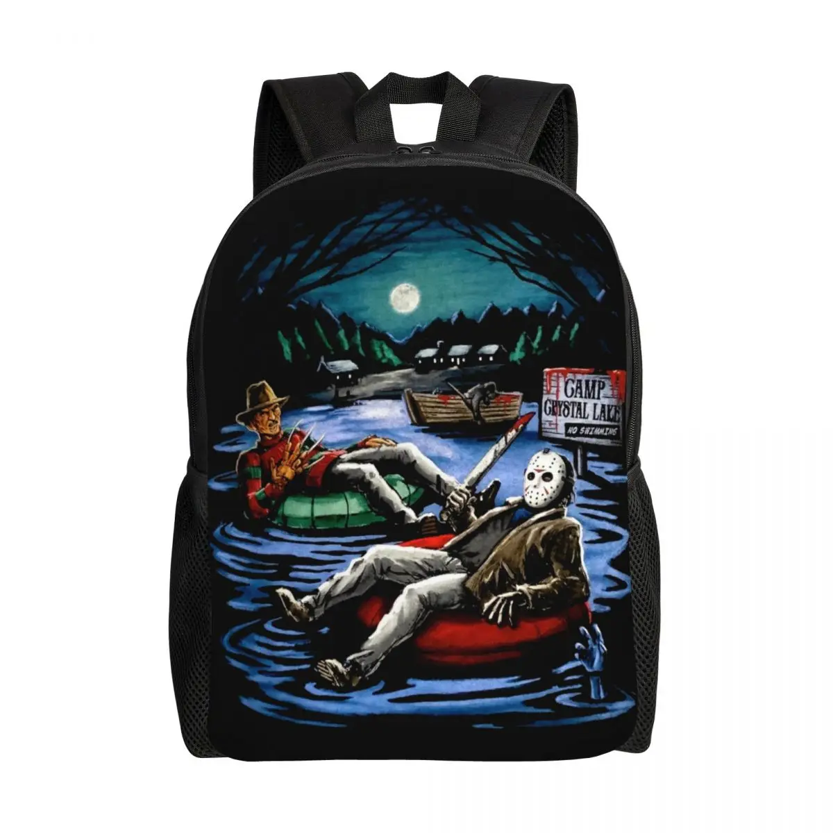 

Custom Horror Movie Character Killer Backpack Halloween Film School College Travel Bags Men Women Bookbag Fits 15 Inch Laptop