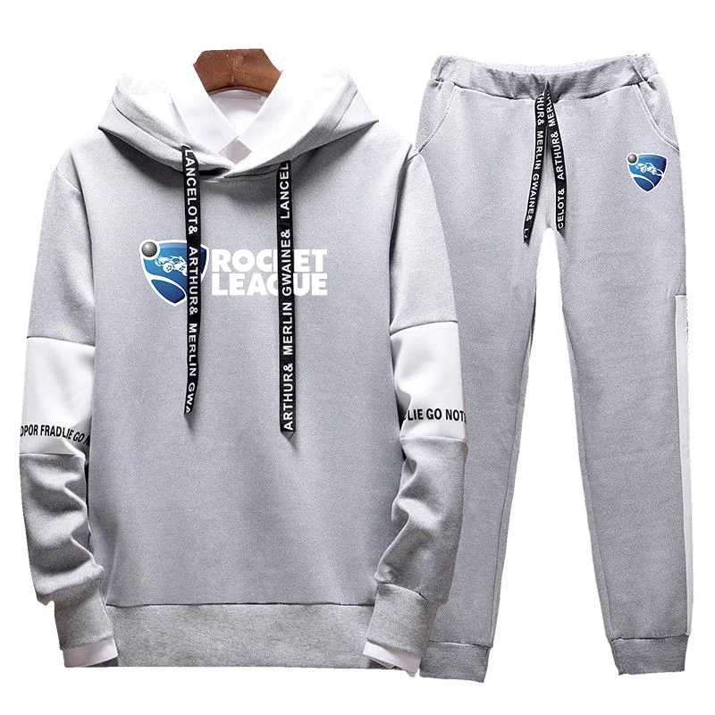 Rocket League-Survêtement à capuche pour homme, pull à manches longues, sweats à capuche et pantalons de survêtement, vêtements de sport en plein air, deux pièces trempées, printemps, automne, nouveau