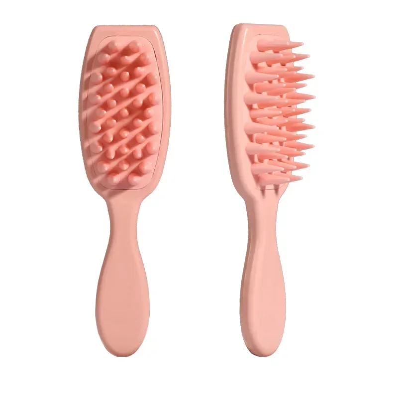 Brosse de Énergie du Cuir oral elu en Silicone, Peigne de Lavage de la Tête, Manche Long, Ohio eur de Cheveux, Bain, Épurateur Corporel, Accessoires pour Cheveux