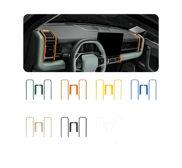 Suede Decorative Sticker for Dashboard Air Outlet  Available in Multiple Colors Suitable for Chery Icar 03 2024