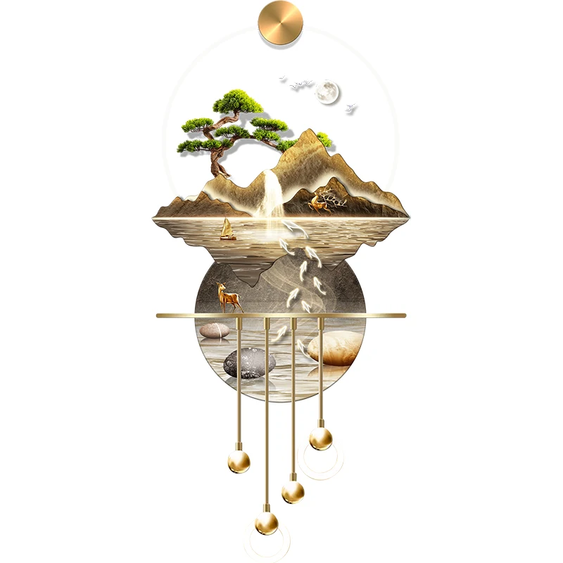 xx-Water High Decorative Painting Room Decoration Home Wall Lamp Interior Wall Led Light Fixture Mood Bedroom Desk Living Room