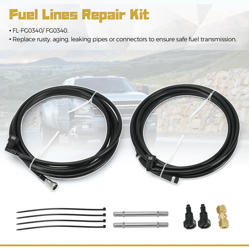 Fuel Lines Repair Kit For 04-10 Chevy Silverado GMC Sierra 1500 2500 3500 4.3L 4.8L 5.3L 6.0L 6.2L 8.1L