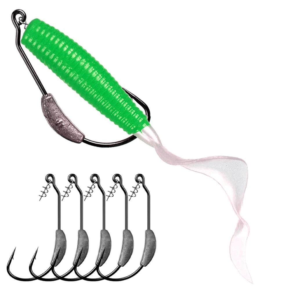 Jig Crank Head Barbed Hook 2g 3g 5.25g 7g Soft Lure Worm Offset Fishhook Spring Lock Pin Pesca for Texas Rigs Fishing Tackle image 4