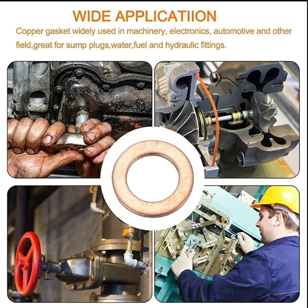 5/10 قطعة النحاس النقي طوقا ID 21/22/23/24/25 مللي متر سمك 2 مللي متر ختم طوقا حلقة مسطحة الختم الصلبة الأرجواني النحاس طوقا الأجهزة #6