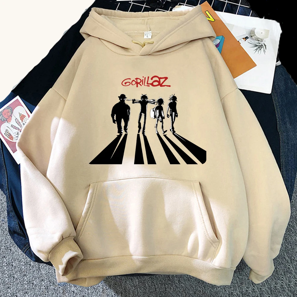 

Gorillaz Hoodie Music Band Print Men Woman Casual Hoodies Hip Hop Hooded Sweatshirts Harajuku Pullover Tracksuit Unisex Clothing