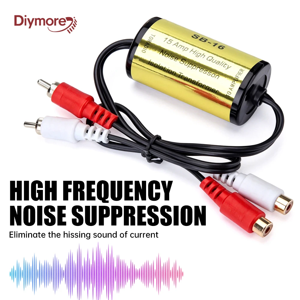 Audio Noise Filter Ground Loop Isolator for RCA Eliminate Hum Buzz Static Car Home Stereo System Car Audio Filter Accessories