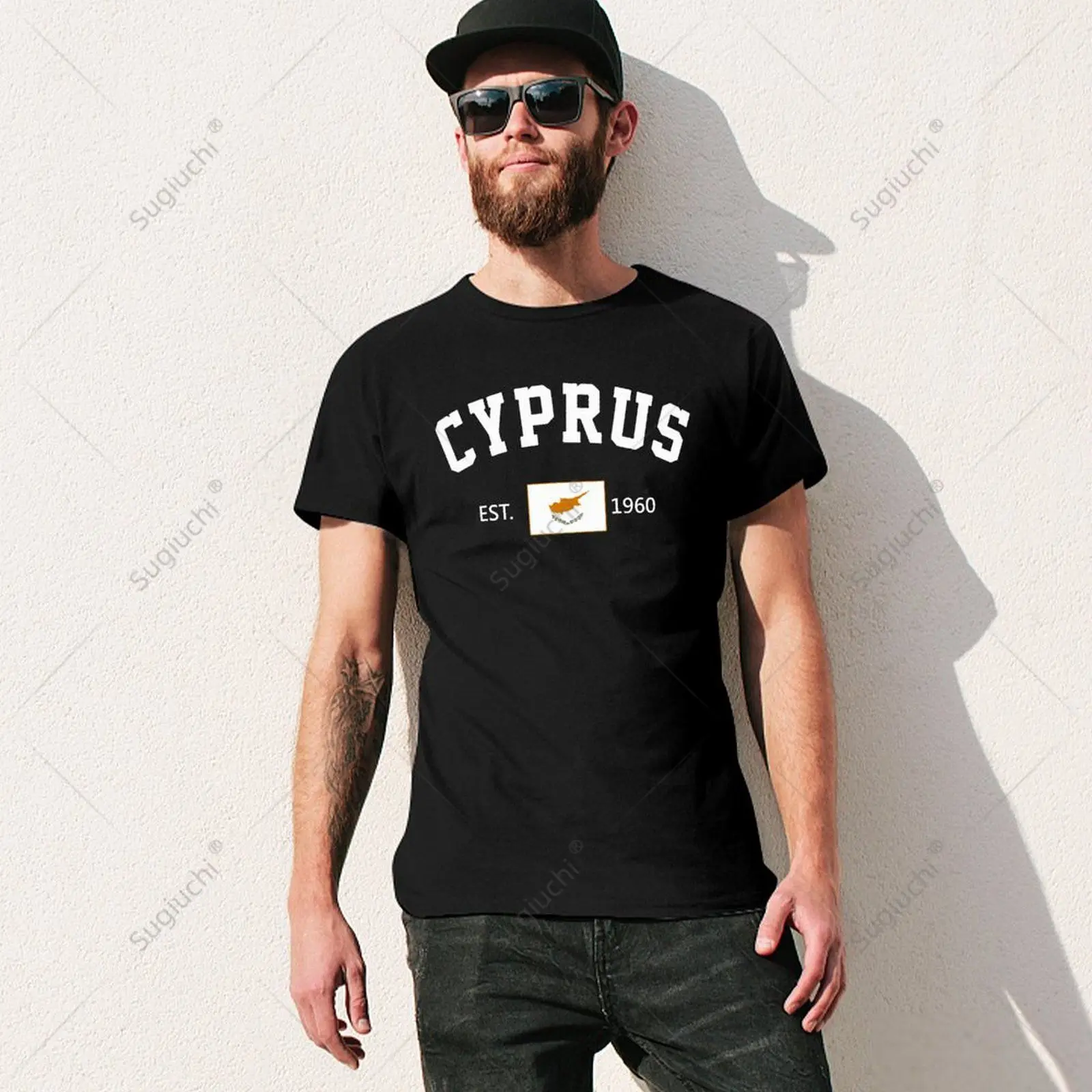 Unisex Men Cyprus EST.1960 Independence Day Tshirt Tees T Shirts Women Boys 100% Cotton T-Shirt