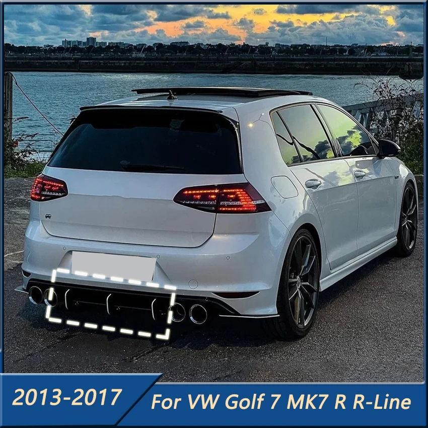 

Задний бампер, диффузор, глянцевый черный спойлер, задний объемный спойлер для VW Volkswagen Golf 7 VII MK7 R R-Line 2013-2017