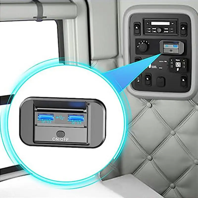 

Водонепроницаемая розетка на 2 USB-порта, 12-24 В постоянного тока, 66 Вт