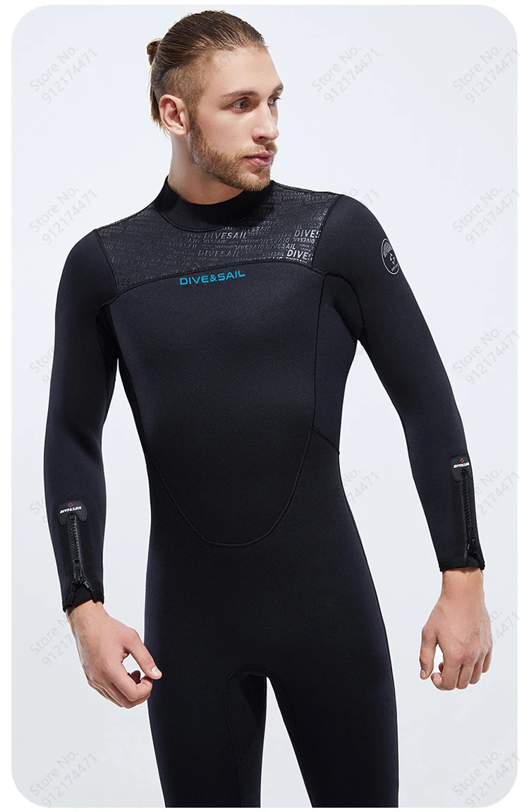 5MM Wetsuit Men Premium Neoprene Diving Suit for Deep Scuba Diving Snorkeling Thickened Warm Wetsuit Swimming Kayaking Surf Suit