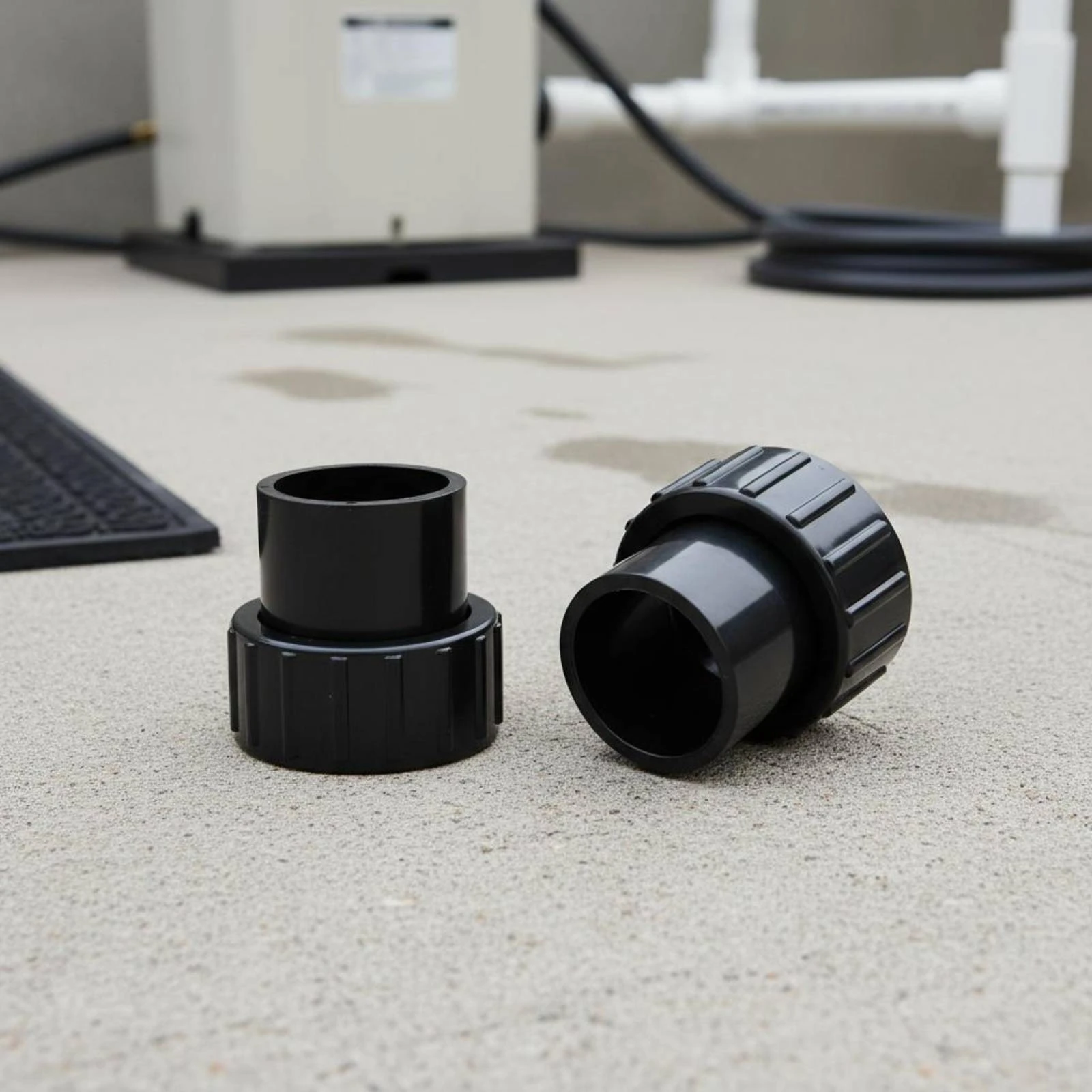 2 Pieces SuperFlo Pump Adapter Threaded Design 1.5 Inch Pump Drain Adapter Long-Lasting Plastic