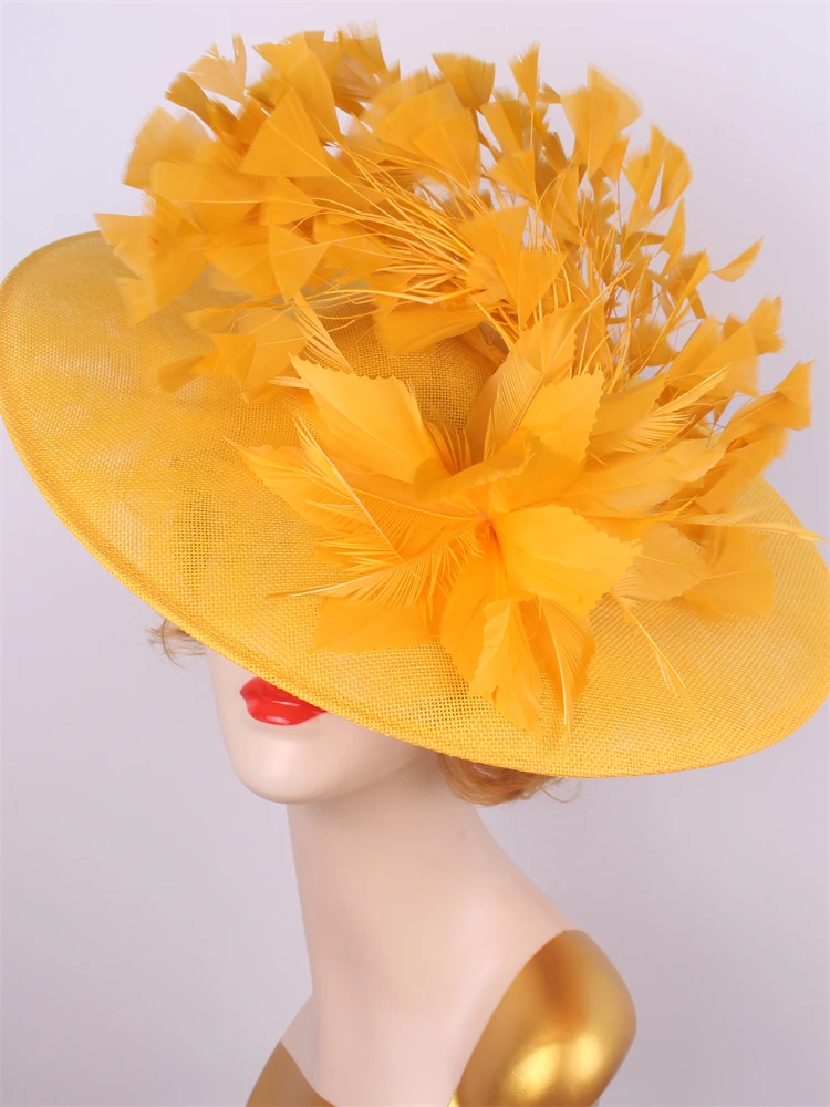 hats facinators Women Hat Summer White sinamay hat church hat Vintage Hepburn Fashion Hat Cloth Linen Blend Decorated Hat