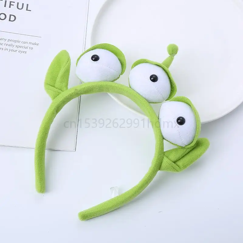 Disney Pixar Toy Story Alien Plush Headband Anime Figure Cosplay Alien Hair Accessories Hair Hoop Hairband Cartoon Children Gift