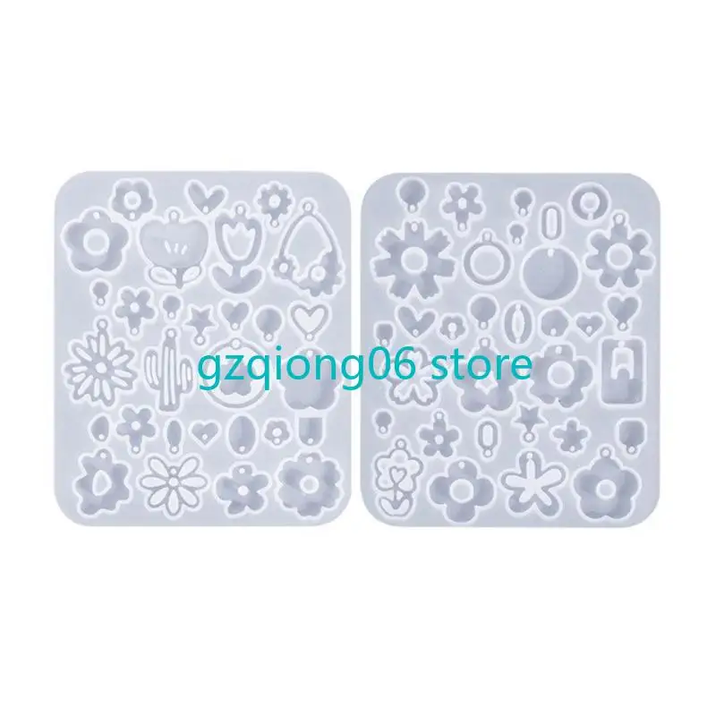 

K3NF Flexible Silicone Mold Easter Earrings Mould Tools/Flower Shaped Ear Pendant Mold for Craft Lovers Jewelry Supplies