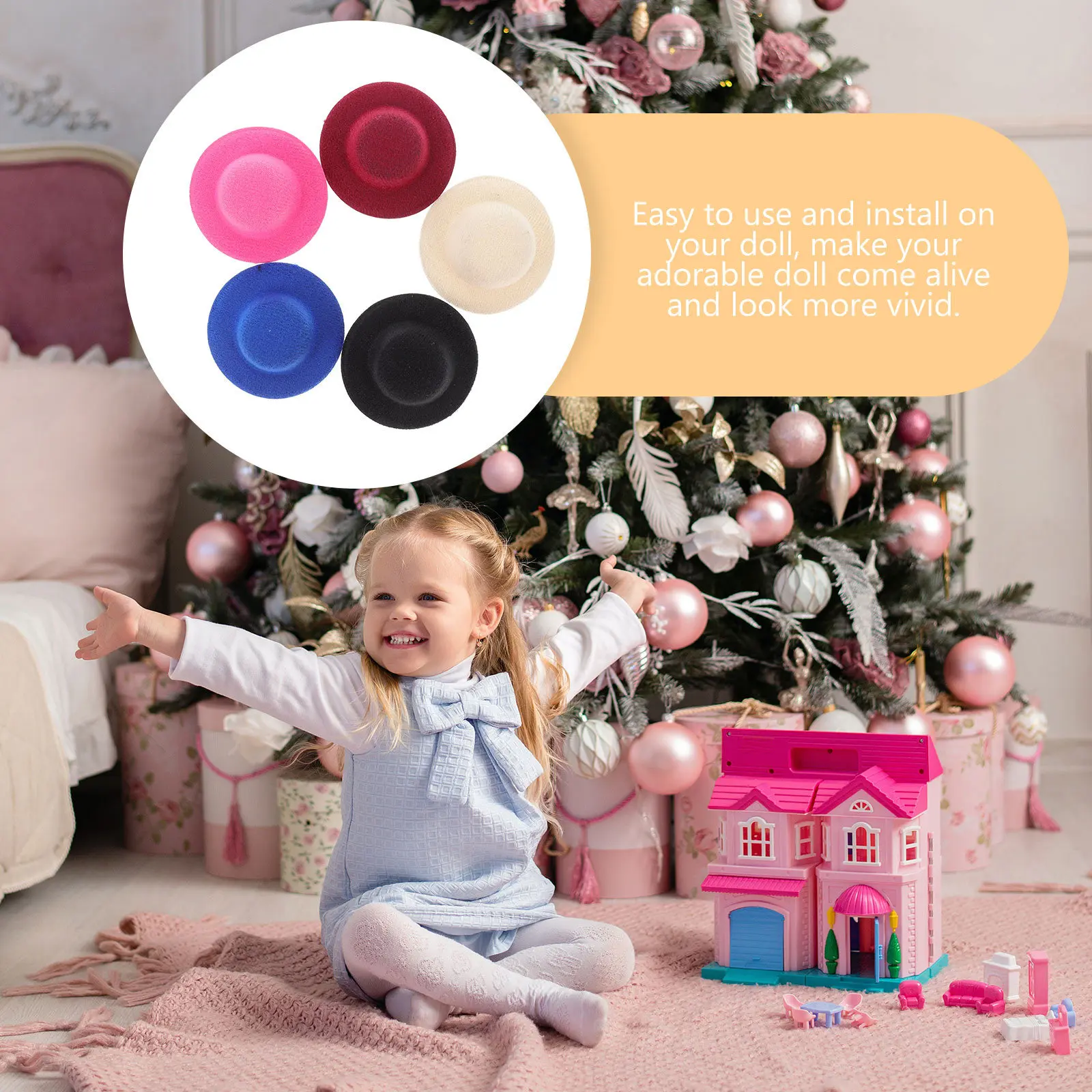 

15 миниатюрных подвесных шляпок-украшений: креативные купольные шапочки, милые декорации для поделок своими руками, изысканные мини-шляпки для украшения дома