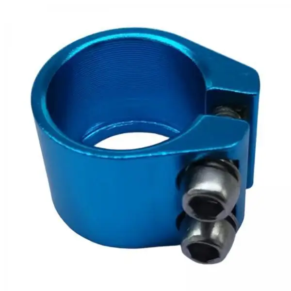Bike Saddle Clamp 28.6mm Aluminum Alloy Double Screw Seatpost Holder Lightweight Anti Rust for Trail and City Use