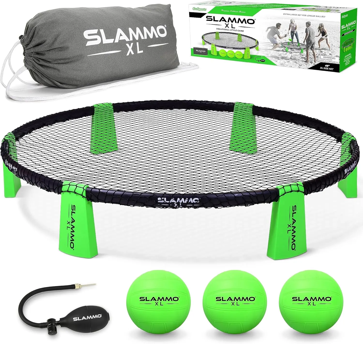 

XL Slammo Game Set with 48" Net - Perfect for Beginners, Kids & Group Play
