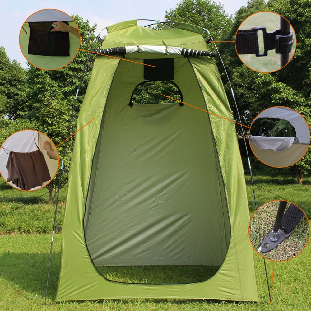 New Portable Privacy Shower Tent Outdoor water Changing Room helter for Camping Hiking Warm Beach Canvas Showroom