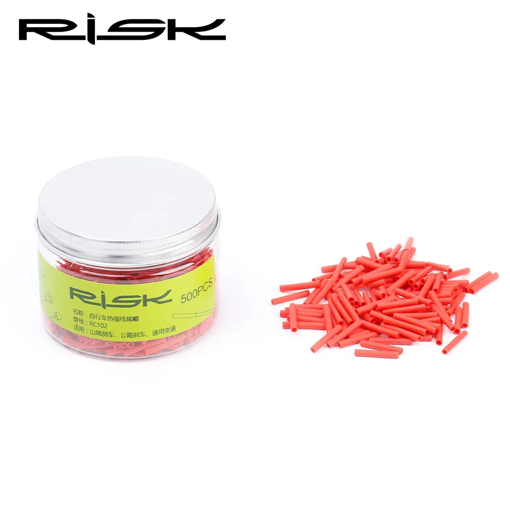 RISK 20pcs Heat Shrink Bicycle Cable End Caps Ultralight Bike Shifter Inner Cable Tips Wire End Cap Brake Cable Tips Crimps