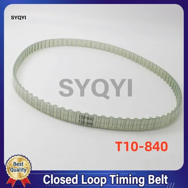 Best Quality Steel Wire Closed Loop Timing Belt PU 10/12/15/20mm Width T5-210 215 240 245 T10-840