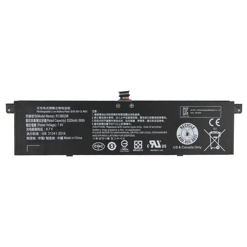 Replacement Battery R13B01W R13B02W For For Xiaomi Mi Notebook Air 13 13.3