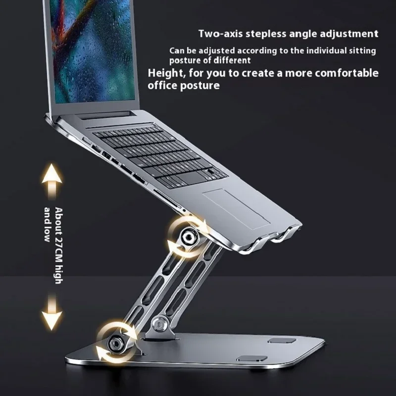 Laptop Stand Aluminum Alloy Computer Bracket Desktop Lifting Base Can Be Folded and Increased Standing Desk Monitor Stand