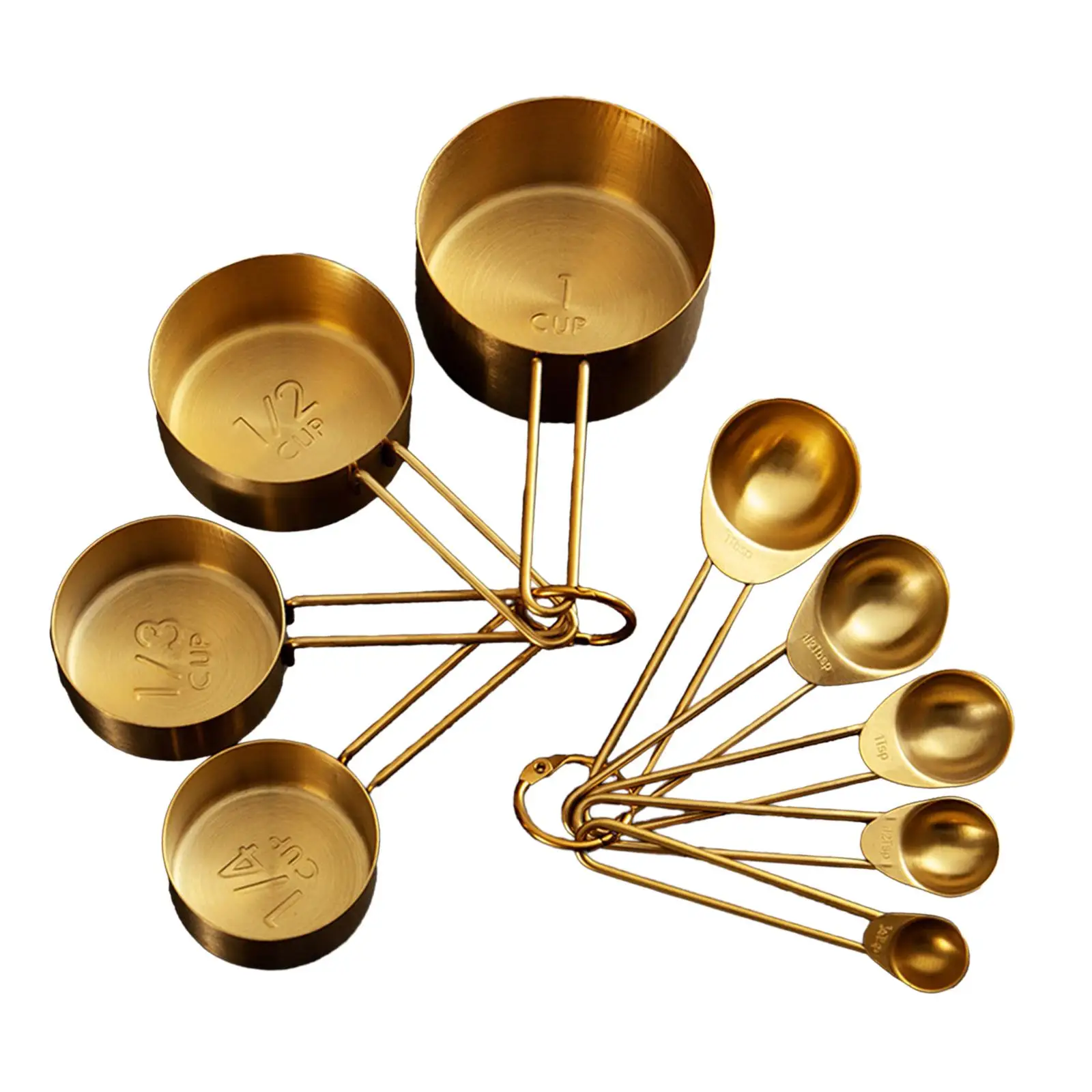 Stainless Steel Measuring Cups Set Stackable Kitchen Baking Tools Dry Liquid Measuring Spoons for Cooking Professional Gadgets