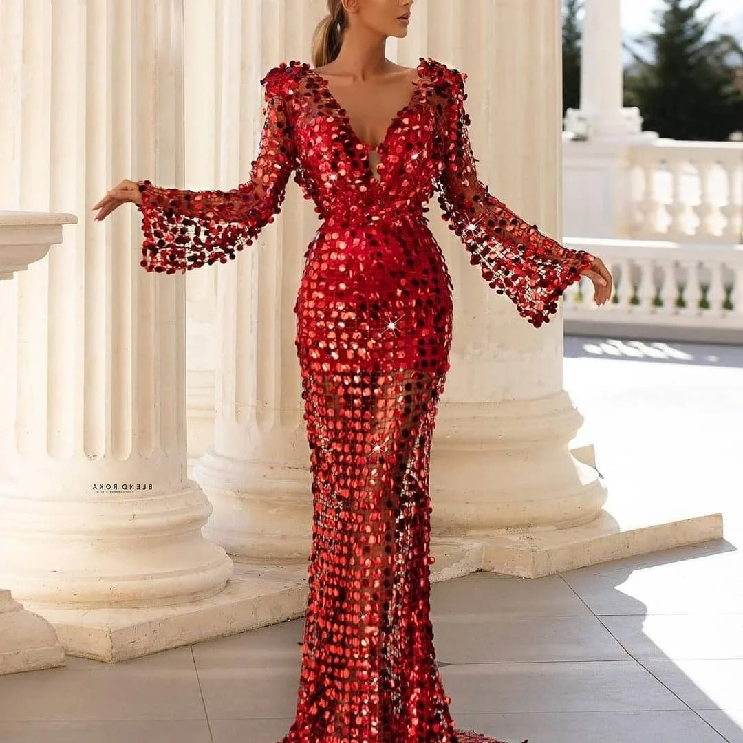 

Red Wine Color Bridal Dr Women's Host Evening Gown New 2025 round Ne Synthetics Fabric Wedding Celebration Dr