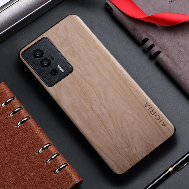 Case for Xiaomi Poco F5 M3 M4 M5 M5S X3 X4 X5 Pro GT NFC funda bamboo wood pattern Leather cover for xiaomi f5 pro c40 case capa