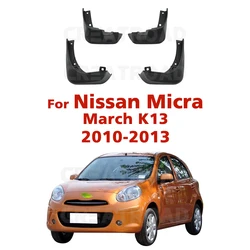 For Nissan Micra / March K13 2010 2011 2012 2013 Fender Mudguard Mud Flaps Guard Splash Flap Mudguards Car Accessories