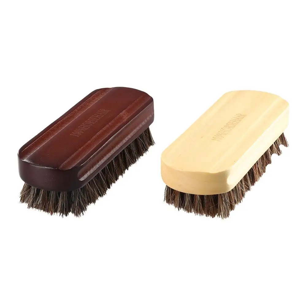 Horsehair Wooden Brush Car Detailing Polishing Buffing Brush Seat Handle Dashboard Roof Cleaning Premium Car Wash Brush