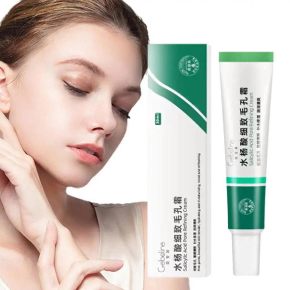 Salicylic Acid Shrink Pore Cream Elimination Large Quick Smooth Face Tighten Repairing Pores Skin Care Remove Blackehead W8Y9